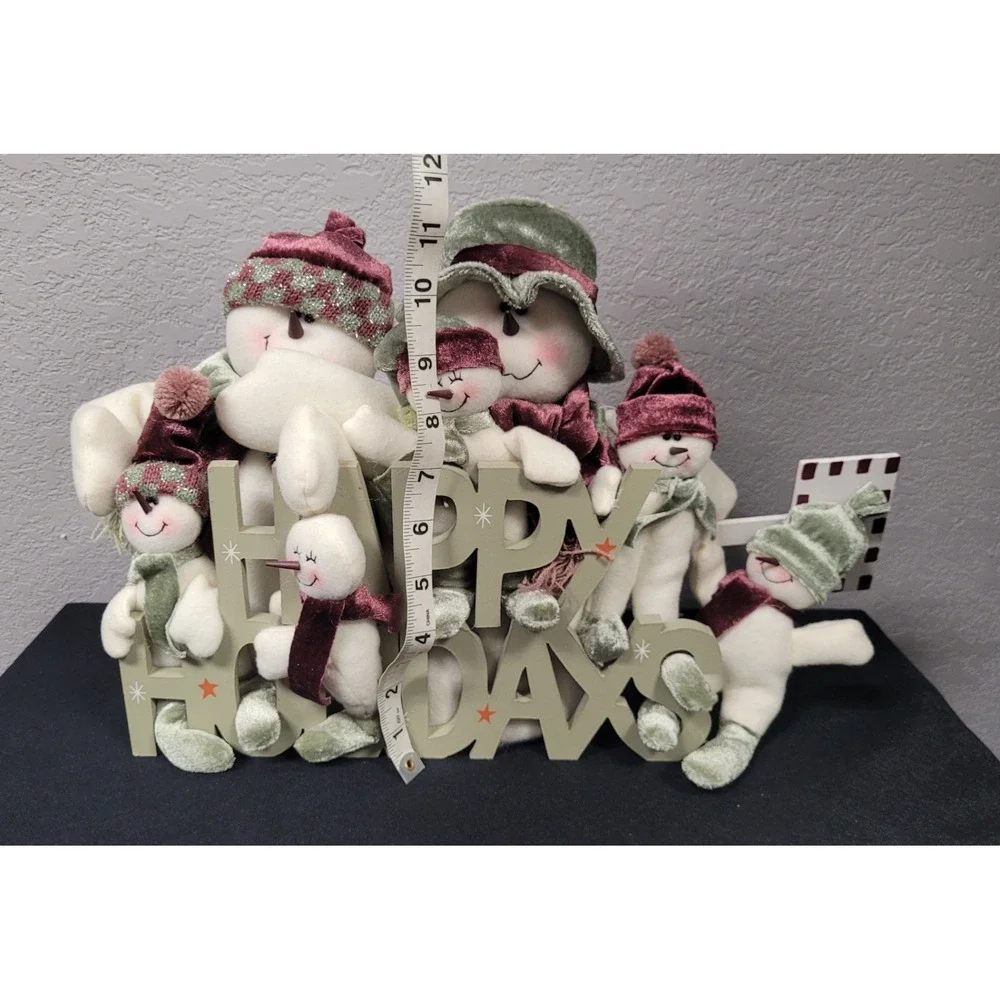 Wooden Plush Christmas Decorative 